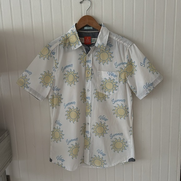 Free Planet Daily Short Sleeves Tropical Vibes Shirt sz M - Picture 3 of 11